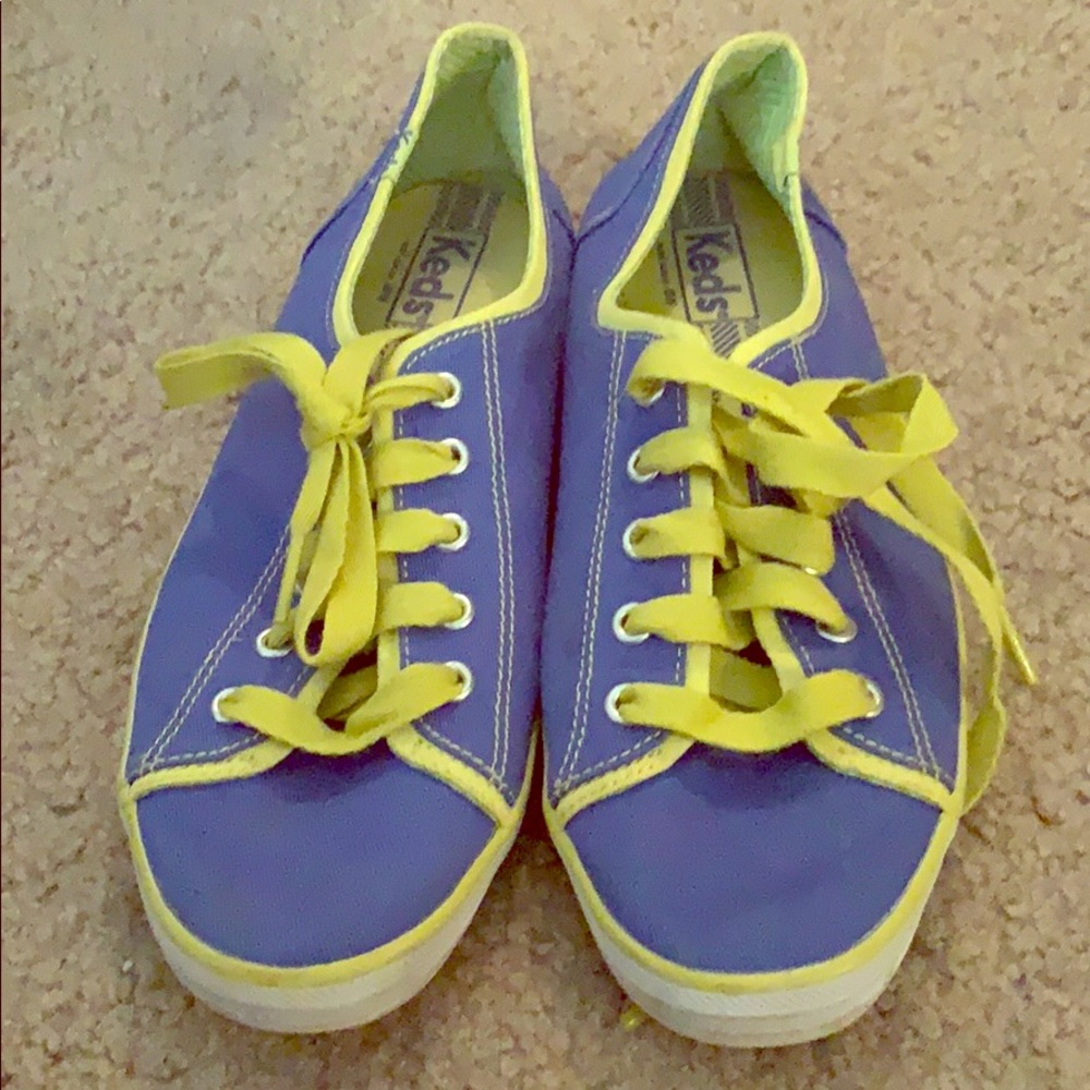 Keds blue and yellow tennis shoes